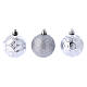 Christmas bauble 60 mm silver s2