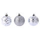 Christmas bauble 60 mm silver s3
