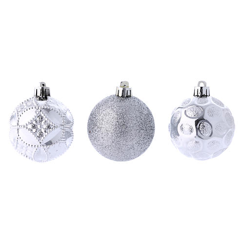 Christmas bauble 60 mm silver 2