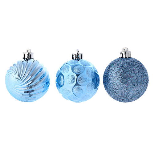 Bola árvore Natal azul 12 peças 60 mm 3