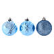 Bola árvore Natal azul 12 peças 60 mm s3