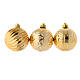 Palle Albero Natale 3 pz (confezione) dorata 60 mm s2