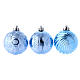 Boule Noël bleu clair 60 mm (vendu par 3) s1