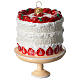 Gâteau aux fraises décoration verre soufflé Sapin Noël s1