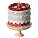 Gâteau aux fraises décoration verre soufflé Sapin Noël s3