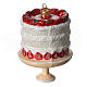 Strawberry cake Christmas blown glass ornament s3