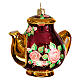 Teapot, Christmas tree decoration in blown glass s3