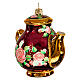 Blown Glass Teapot Christmas Tree Ornament s4