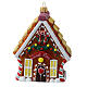 Lebkuchenhaus, Weihnachtsbaumschmuck aus mundgeblasenem Glas s1
