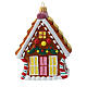 Lebkuchenhaus, Weihnachtsbaumschmuck aus mundgeblasenem Glas s6