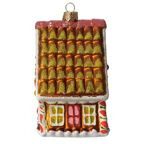 Gingerbread House Blown Glass Christmas Tree Ornament Online Sales On 5116