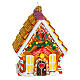 Gingerbread House blown glass Christmas tree ornament s1