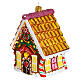 Gingerbread House blown glass Christmas tree ornament s3