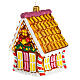 Gingerbread House blown glass Christmas tree ornament s5