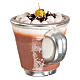Chávena de chocolate quente adorno árvore Natal vidro soprado s3