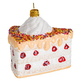 Torta a strati addobbo vetro soffiato Albero Natale