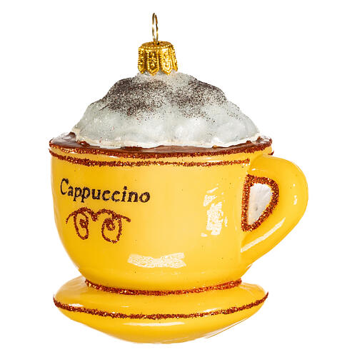 Cappuccino, Christmas tree decoration in blown glass 3