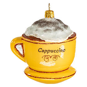 Cappuccino Cup blown glass Christmas tree decoration
