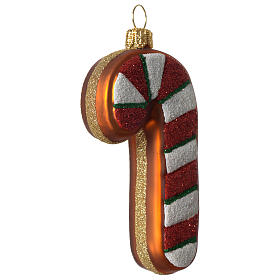Candy stick, Christmas tree decoration in blown glass