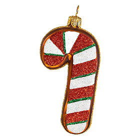 Candy stick, Christmas tree decoration in blown glass