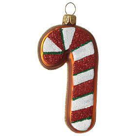 Candy cane glass blown Christmas tree decoration