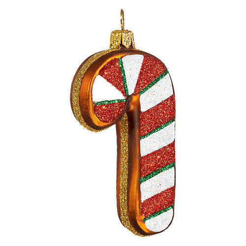 Candy cane glass blown Christmas tree decoration 3
