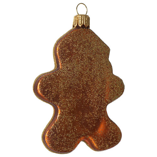 Lebkuchen-Weihnachtsmann, Weihnachtsbaumschmuck aus mundgeblasenem Glas 3