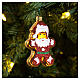 Gingerbread Santa Claus glass blown Christmas ornament s2