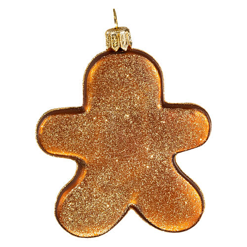 Gingerbread man, Christmas tree decoration in blown glass 6