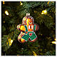 Gingerbread man, Christmas tree decoration in blown glass s2