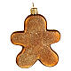 Gingerbread man, Christmas tree decoration in blown glass s6