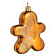 Bonhomme en pain d'épices décoration verre soufflé Sapin Noël s4
