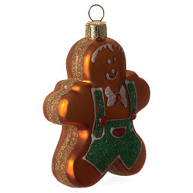 glass blown Gingerbread Man Christmas ornament