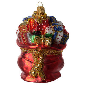 Sac de Père Noël décoration verre soufflé Sapin Noël