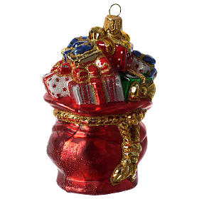 Sac de Père Noël décoration verre soufflé Sapin Noël