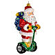 Santa Claus On a Segway blown glass Christmas ornament s4