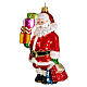 Weihnachtsmann mit Geschenken, Weihnachtsbaumschmuck aus mundgeblasenem Glas s3
