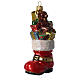 Santa's boot, Christmas tree decoration in blown glass s3