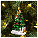 Christmas tree with Snowmen blown glass Christmas tree ornament s2