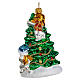 Christmas tree with Snowmen blown glass Christmas tree ornament s5