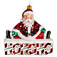 HOHOHO Weihnachtsmann, Weihnachtsbaumschmuck aus mundgeblasenem Glas s1
