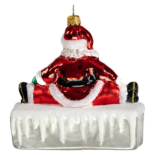 HOHOHO Papá Noel adorno vidrio soplado Árbol Navidad 5