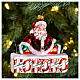 The HOHO Santa Claus Christmas tree blown glass ornament s2