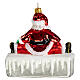 The HOHO Santa Claus Christmas tree blown glass ornament s5