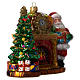 Weihnachtsmann neben Kamin, Weihnachtsbaumschmuck aus mundgeblasenem Glas s4