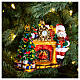 Weihnachtsmann neben Kamin, Weihnachtsbaumschmuck aus mundgeblasenem Glas s2