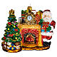Santa Claus chimenea Árbol adorno vidrio soplado Árbol Navidad s1