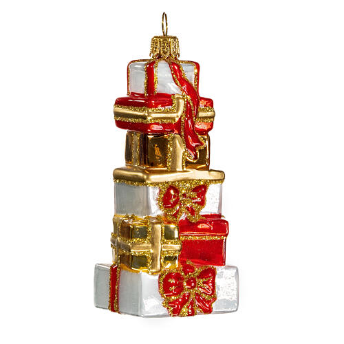 Presentes de Natal adorno para árvore Natal vidro soprado 4