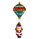 Parachuting Santa, Christmas tree decoration in blown glass s1