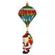 Parachuting Santa, Christmas tree decoration in blown glass s3